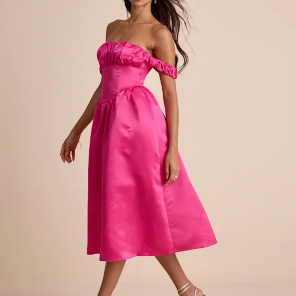 Lulu's Vibrant Pink Backless Dress - Picture 4 of 9